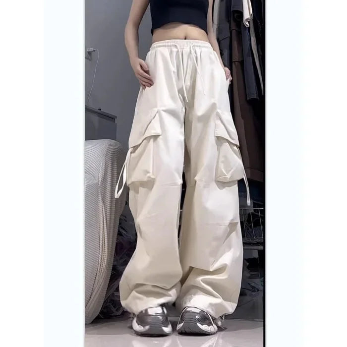 Women Cargo Pants High Waist Big Pocket