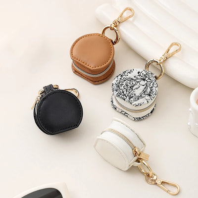 Portable Round Jewelry Box Travel Jewelry Storage Accessories Organizer For Teens Bridesmaid Gift Birthday Gift