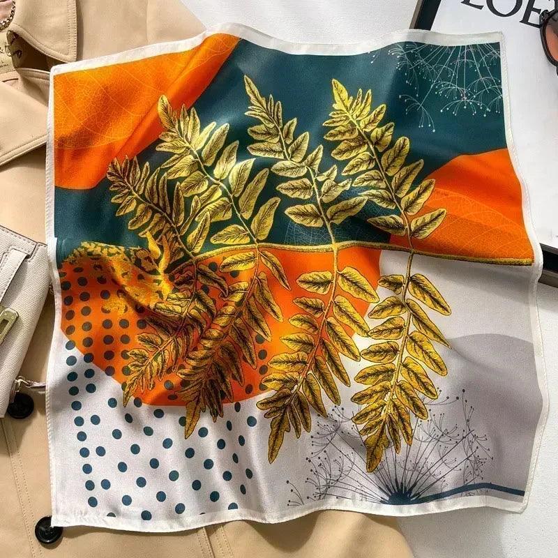 100% real silk square neck tie shawls scarf women female hijab bandana