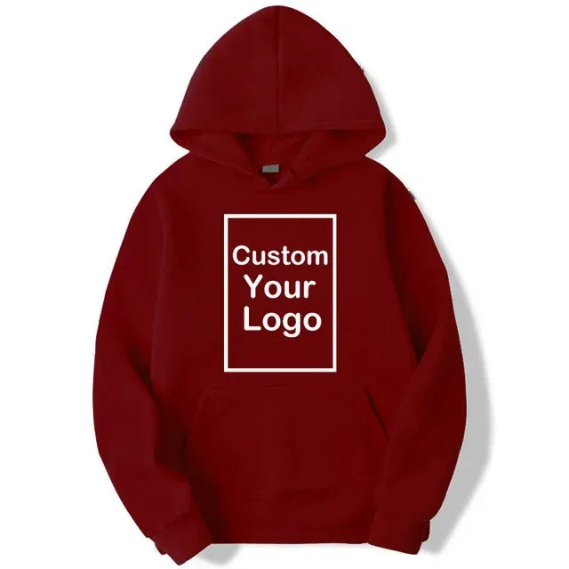 Men's and women's sports hooded sweatshirts, fashionable casual sweaters, customized, long sleeved, outdoor
