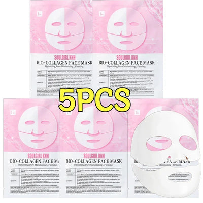 5/10PCS Collagen Face Mask Shrink Pores Deep Hydrating Overnight Mask Moisturizing Refreshing Brightening Korean Face Skin Care
