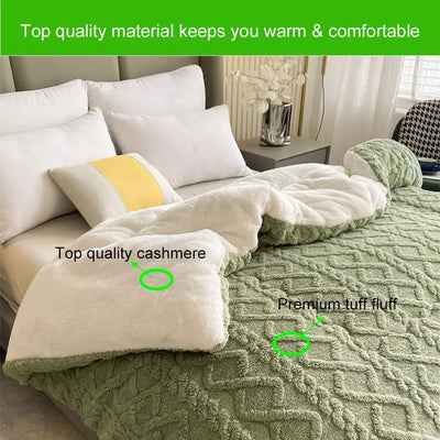 High End Thickened Winter Warm Blankets for Beds Artificial Lamb Cashmere Weighted Blanket Thicker Warmth Duvet Quilt Comforter