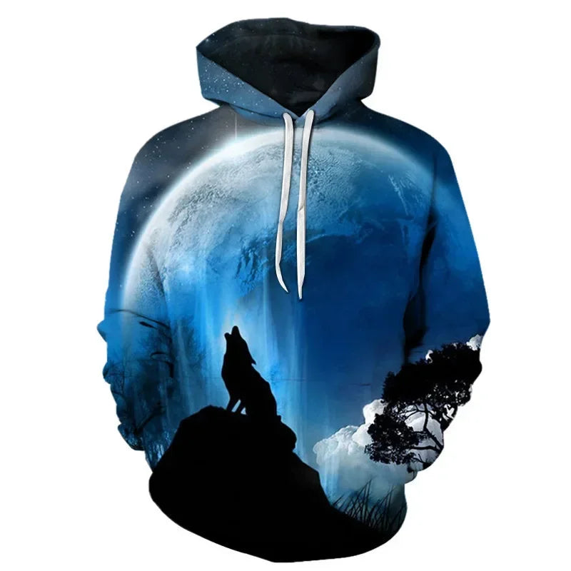 New 3D Printing The Wolf Fashion Men Women Tracksuits Crewneck  Hoodies Plus Size S-7XL Harajuku Four Seasons Casual