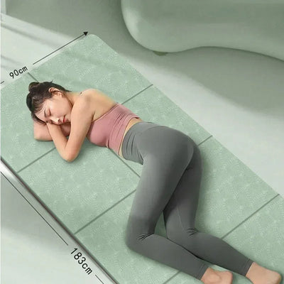 Folding Yoga Mat Non Slip, Eco Friendly Pilates Fitness Mats Anti-Tear Exercise Yoga Mat Outdoor Midday Rest Mat