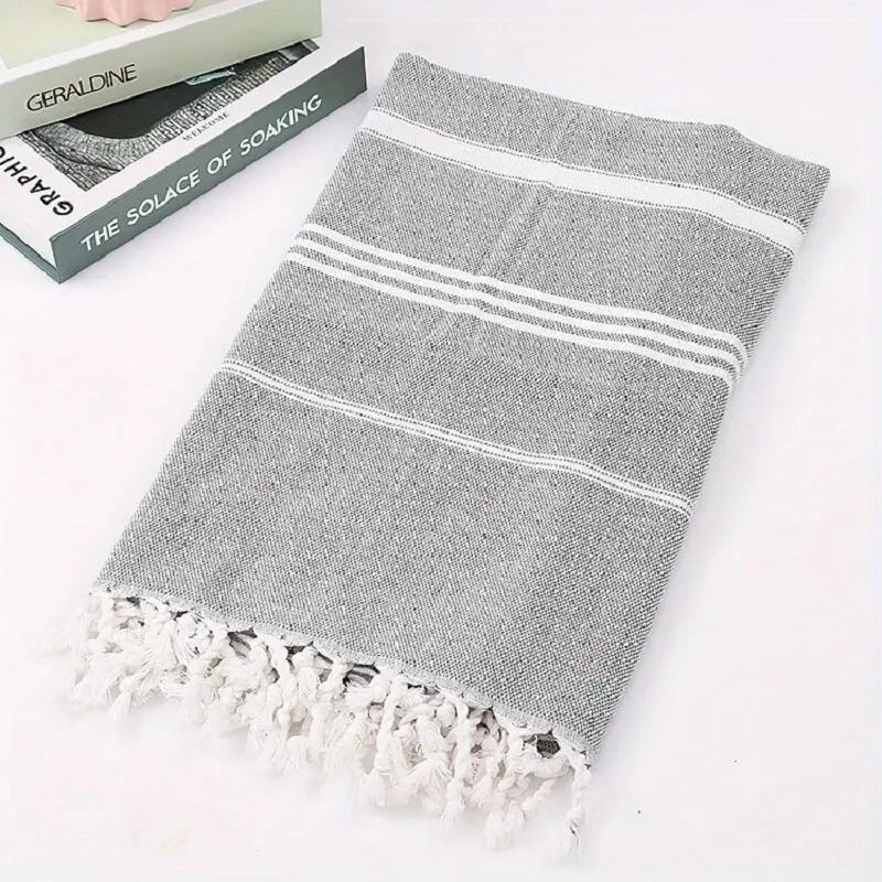 100X180cm Turkish Beach Towel Oversized Sand Free Tassel Quick Dry Swim Extra Large Light Travel for Adults Gifts Accessories ﻿