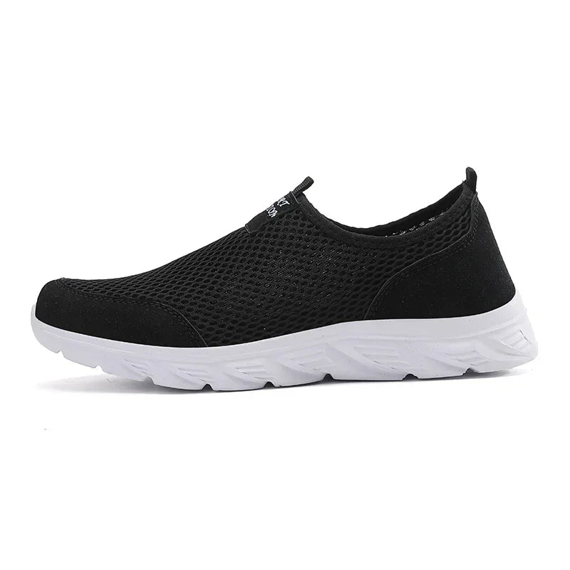 Men Shoes Breathable Mesh Summer Lightweight Hiking Walking Casual Shoes Slip-On Driving Men's Loafers