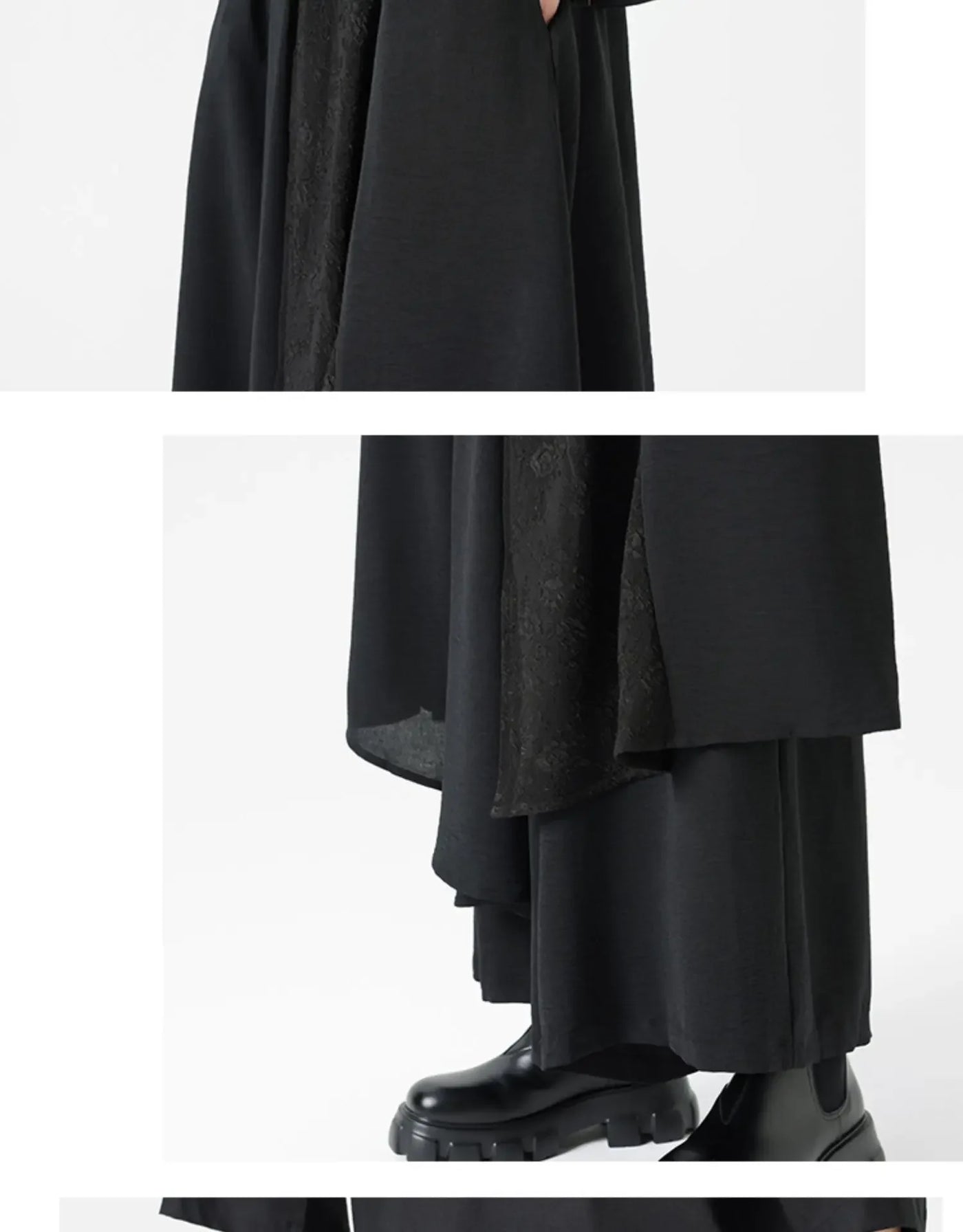 Men's Wide Leg Fashion Pants Pleated Elastic Waist Designer Tie Side Wrap Trousers Summer Streetwear Chinese Japanese Type Pants