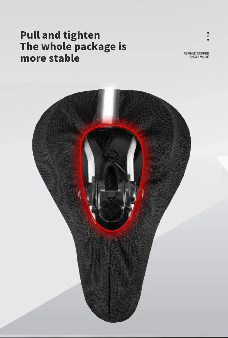 3D Bicycle Saddle Cover Accessories for Mountain Bike Men and Women Gel Soft Bicycle Seat Cover Parts Cycling Sports