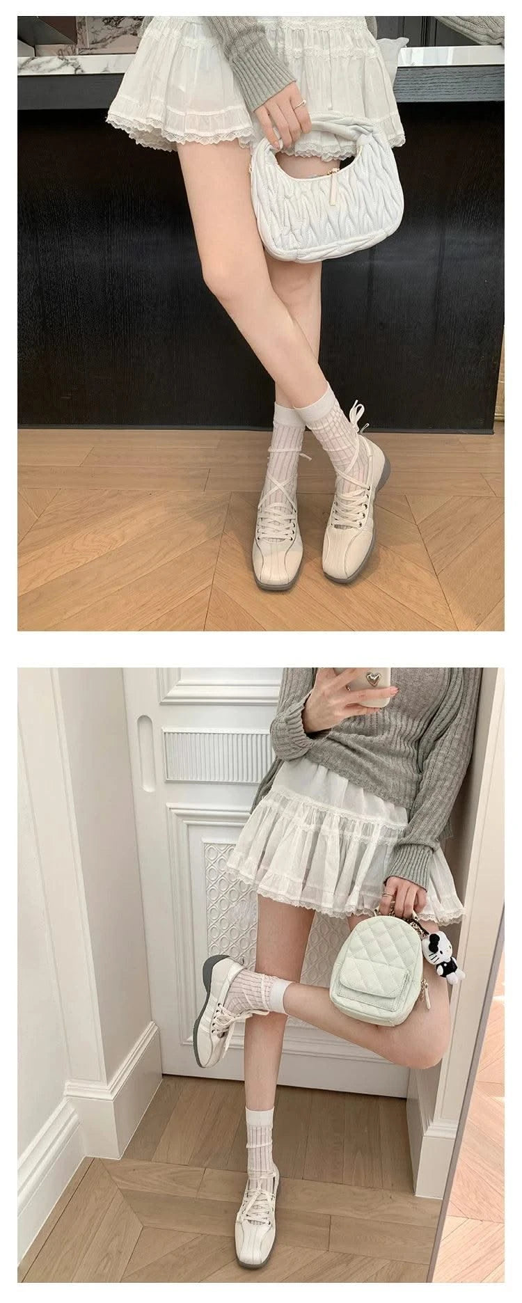 Vintage Women's Ballet Flats Training Shoes Walking Sports