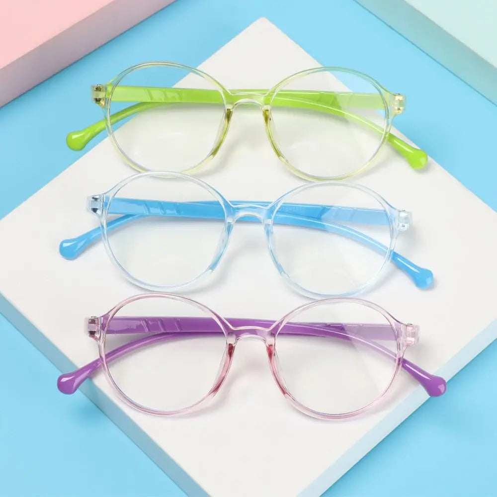 Blue Light Blocking Glasses for Kids Computer Glasses Silicone Frame Clear Lens Girl Boy Video Gaming Children Safety Eyewear
