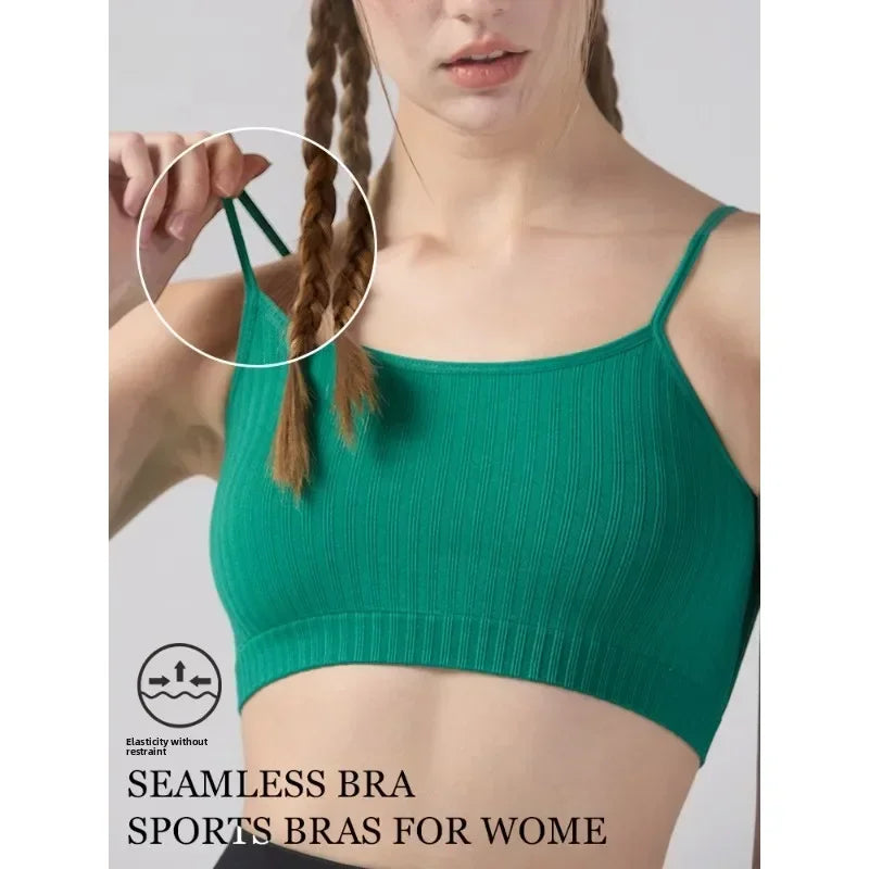Women's Spaghetti Thin Strap Workout Yoga Gym Fitness Sport Bras