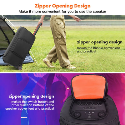 Speaker Carry Cover Waterproof Padded Speaker Protective Cover Double-Sided Speaker Storage Bag for JBL PARTYBOX Storage Bag