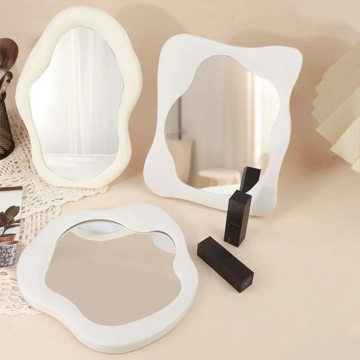 Makeup mirror room decoration desk accessorie bedroom decorative mirrors tabletop home aesthetic decor