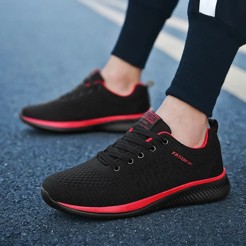 Athletic Shoes for Men Shoes Sneakers Black Casual Comfortable Knit Sneakers Breathable Athletic Running Walking Gym Shoes Men