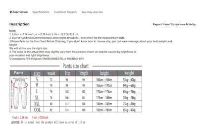 New 2025 spring and autumn men's and women's sports casual pants outdoor fashion men's running pants fitness jogging pants