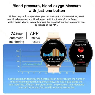 LIGE Women Bluetooth Call Smart Watch HeartRate Blood Pressure Monitoring Smartwatches Waterproof Men Smartwatch For Samsung IOS