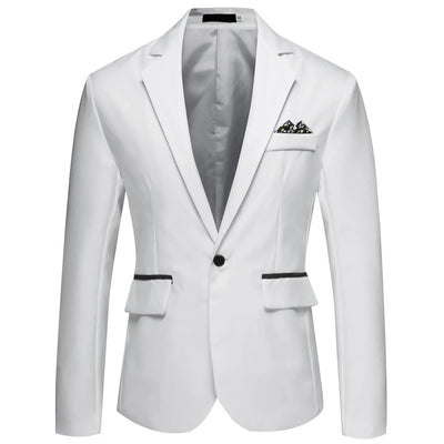 2025 Men's Formal Office Blazer Jacket Suits Solid Fashion Wedding Dress Suit Jacket Coat Male Oversized Casual Blazer Hombre - Elanique