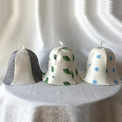 1pc Felt Sauna Hat Anti Heat Cap Thicken Suction Shower Cap Spa Sauna Hat For Head Protection Hat Bathroom Accessories