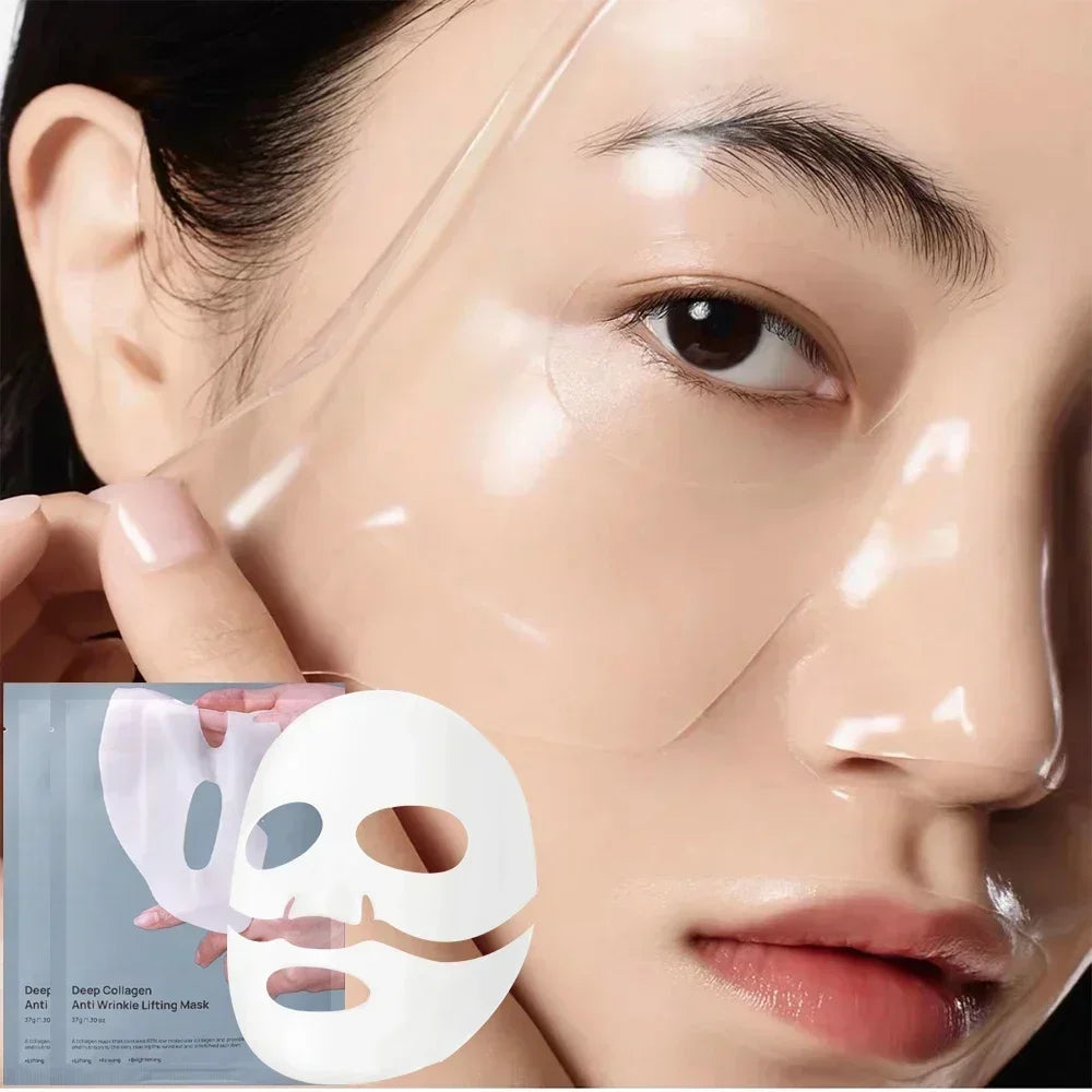 Bio-Collagen Face Mask Hydrogel Soft Gel Refreshing Brightening Hydrating Overnight Mask Deep Moisturizing for Women Skin Care