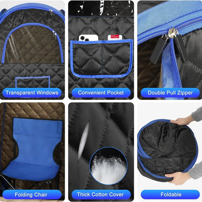 Sauna Box, Portable Steam Sauna, Portable Sauna for Home, Sauna Tent with Steamer