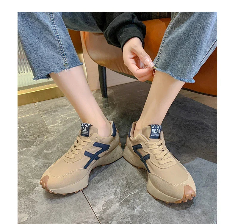 2025 Women Sneakers Platform Shoes New Fashion Leisure Light Anti-slip Black Running Shoe Fashion Designer Women Shoes