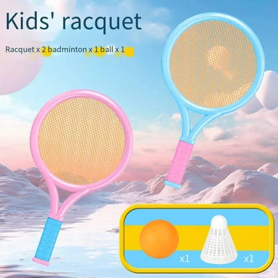 Children's badminton tennis racket exercise reaction ability beginners family outdoor beach tennis kindergarten baby parent-chil