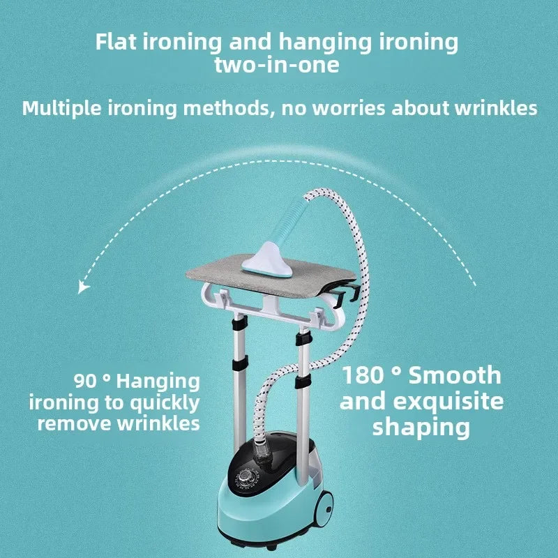 EU Handheld Double Rod Home Garment Steamer Equipment Standing Steam Iron Vertical Fast Heating Clothes Drying Ironing Machine
