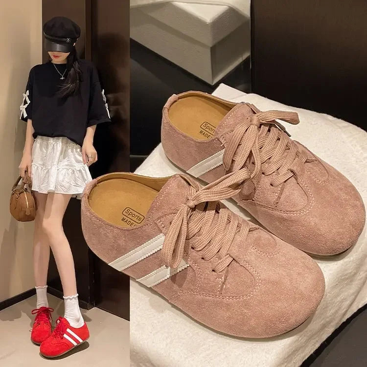 2025 Casual Sneakers Woman Shoes Slippers Flats Platform Sandals Mules NEW Brand Designer Lace Up Loafers Summer Womens Sneakers