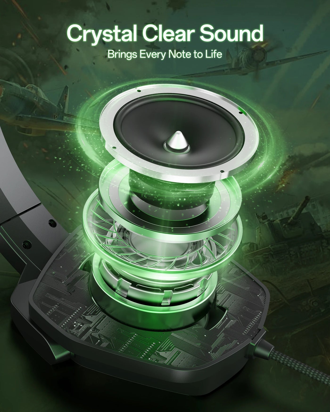 NUBWO N16 Gaming Headset - Noise Canceling Mic, Stereo Sound, and Comfortable Design Gaming Headphones for PS5, PS4, Xbox One