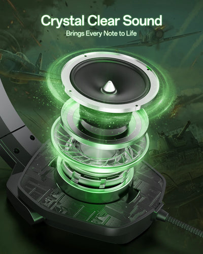 NUBWO N16 Gaming Headset - Noise Canceling Mic, Stereo Sound, and Comfortable Design Gaming Headphones for PS5, PS4, Xbox One