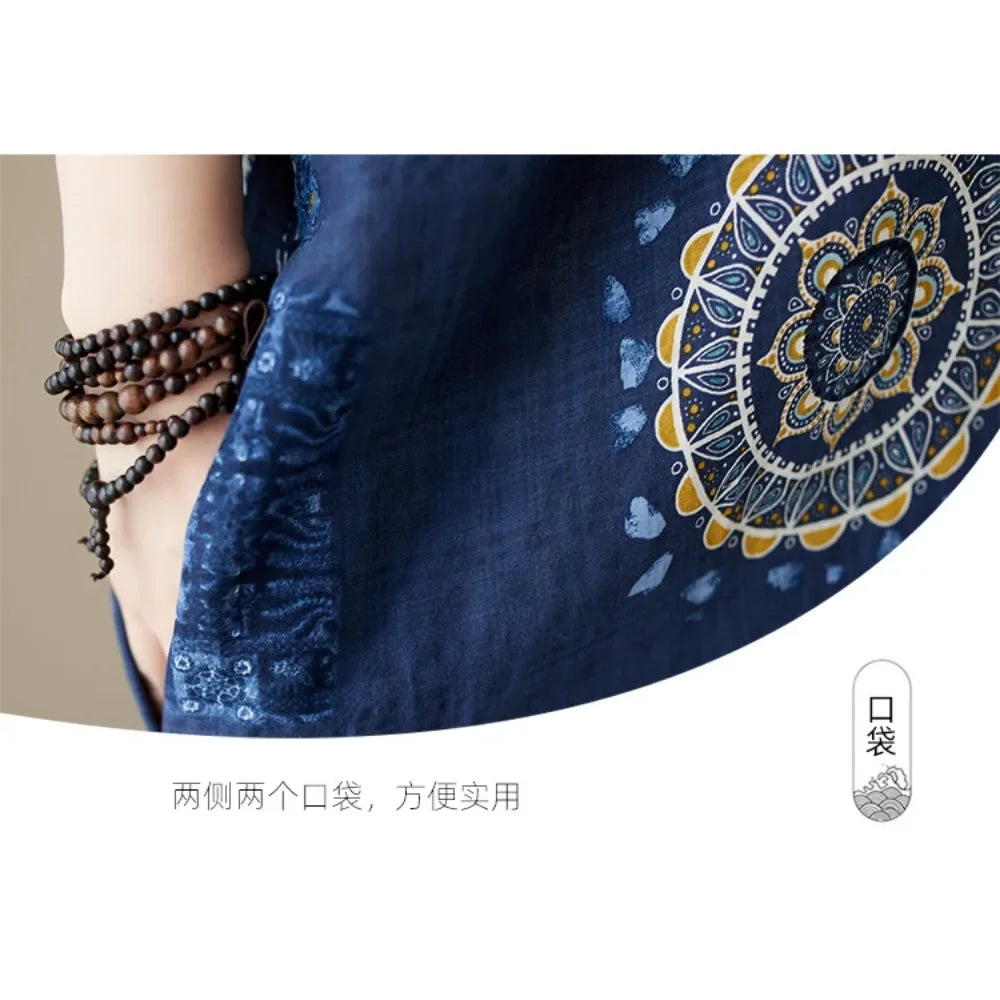Summer Dress for Women Clothing Streetwear Ethnic Style Bohemian Beach Vintage Clothes Casual Fashion Harajuku Loose Streetwear