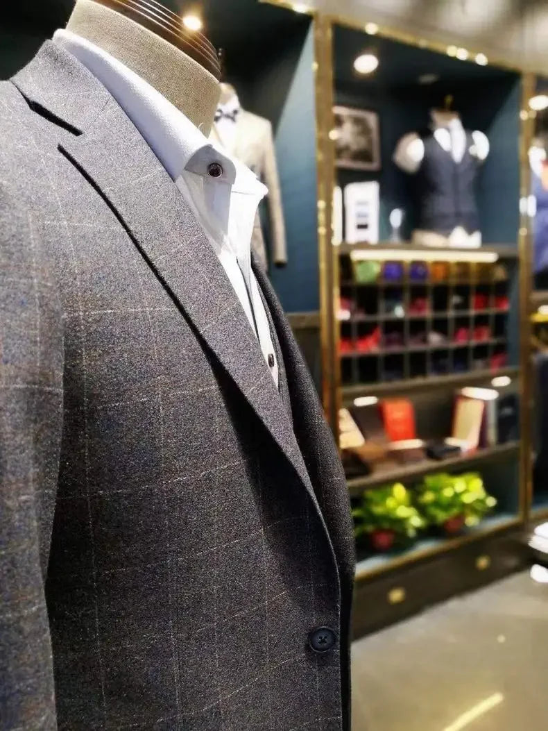 Italian Business Gentleman Slim Suit, Groom Wedding Blazers, Men's Blazers, Italian Costume, Sizes M to 5XL