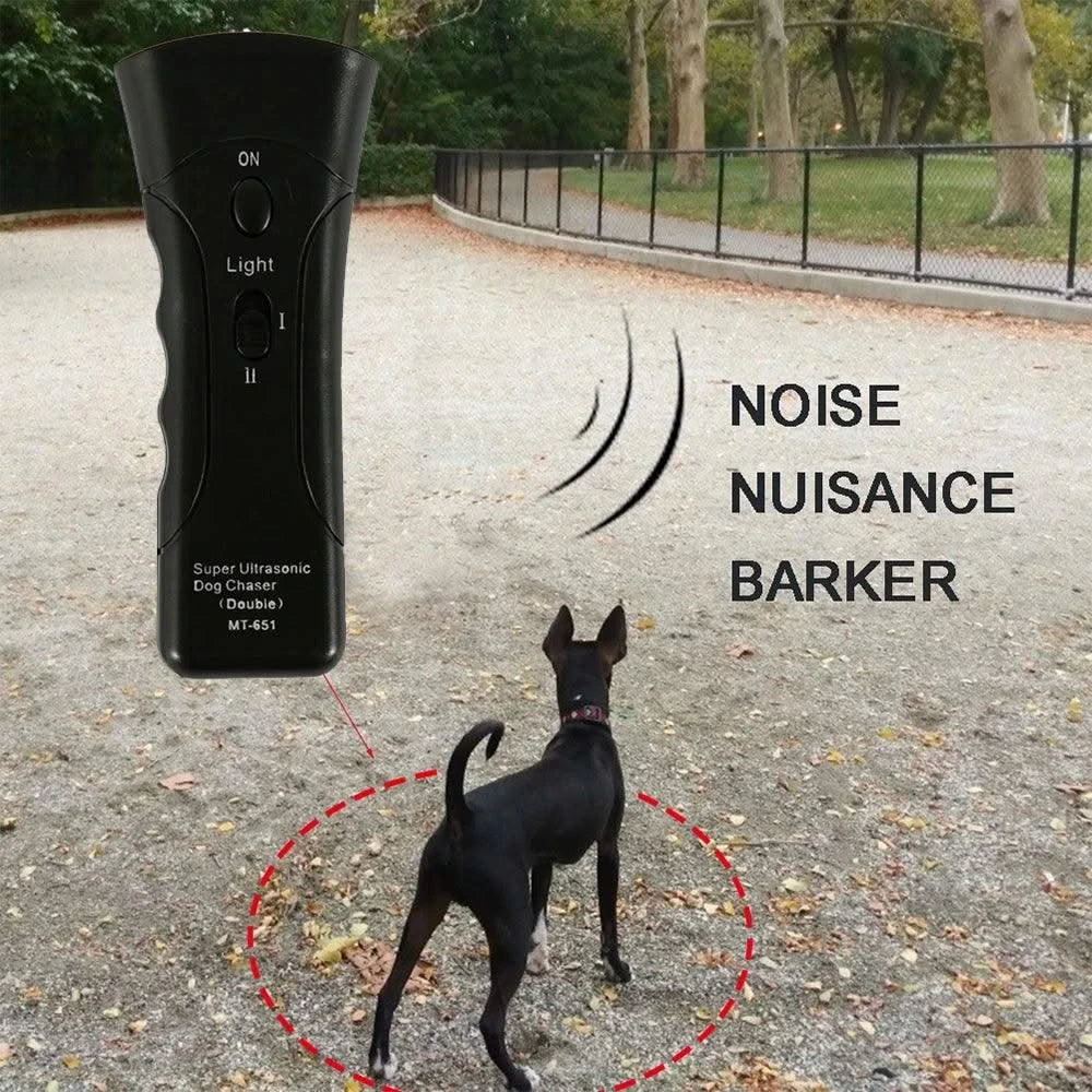 Pet Dog Repeller Anti Barking Stop Bark Dogs Training Device LED Ultrasonic Dogs Adapter Without Battery Pet Supplies Wholesale