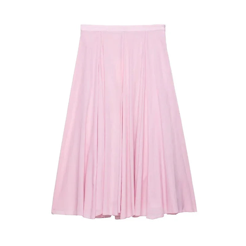 Women's Pink Pleated