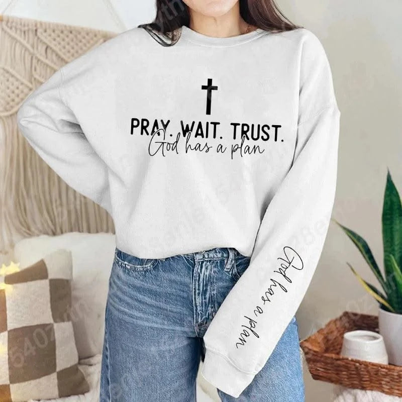 Uplifting Christian Quote Crewneck Sweatshirt, Long Sleeve, Women's