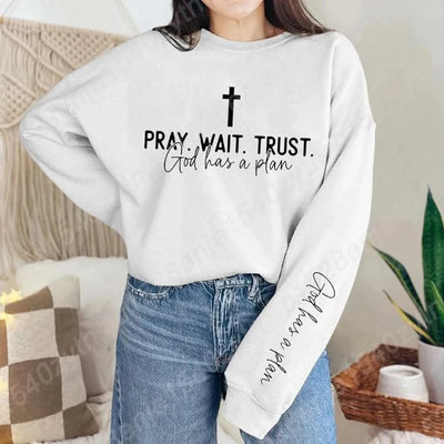 Uplifting Christian Quote Crewneck Sweatshirt, Long Sleeve, Women's