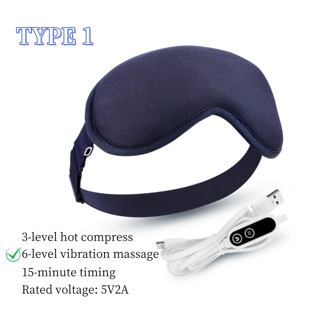 Electric Steam Eye Massager Sleeping Mask Heated Eye Resistant Remover Eye Temperature Massage Relieve Fatigue Office Eye Shade