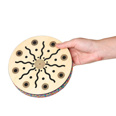 8 Inch Creek Drums Ethnic Percussion Instrument Solid Wood Drum Rain Sound Musical Gift Drums Simulate The Sound of Water Parts