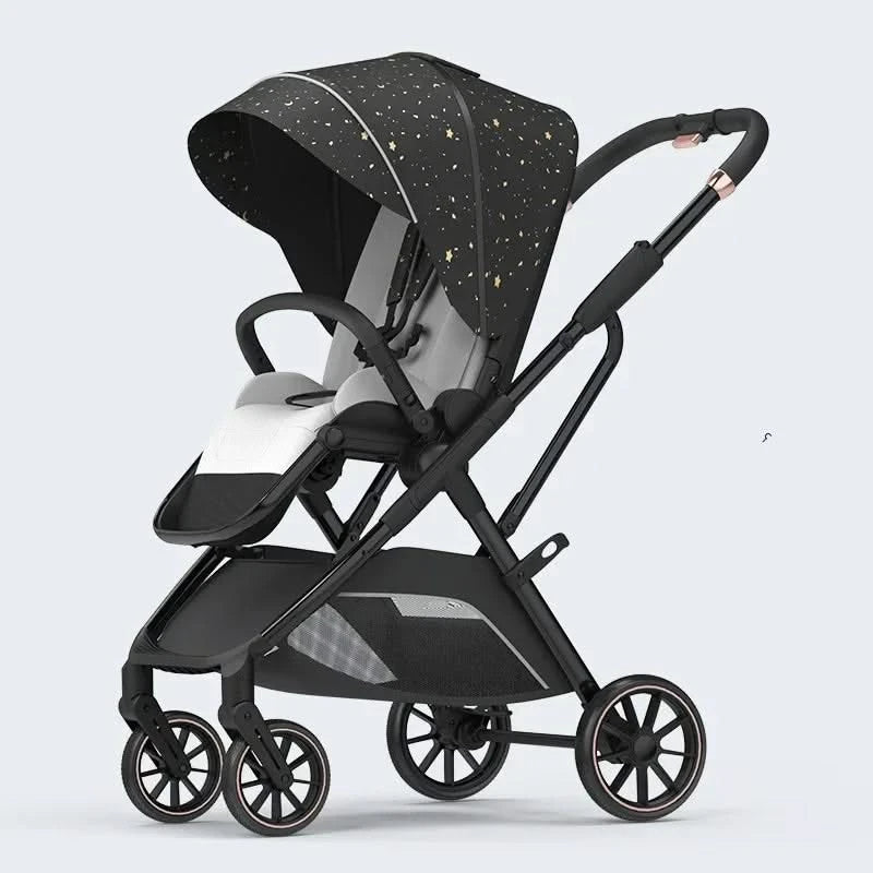 Portable High-view Baby Stroller Two-way Portable Baby Stroller Foldable Children's Four-wheel Baby Stroller 0-3 Years Old