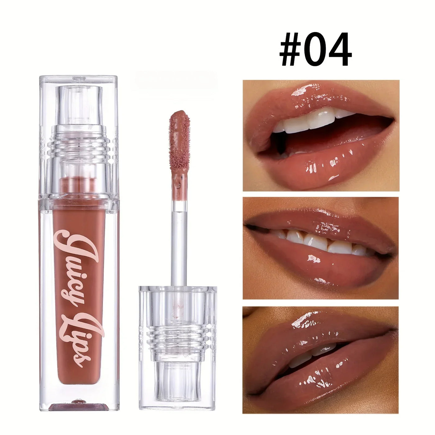 Hydrating Crystal Lip Oil - Plumping & Moisturizing Gloss with Tinted Shades for All Skin Types