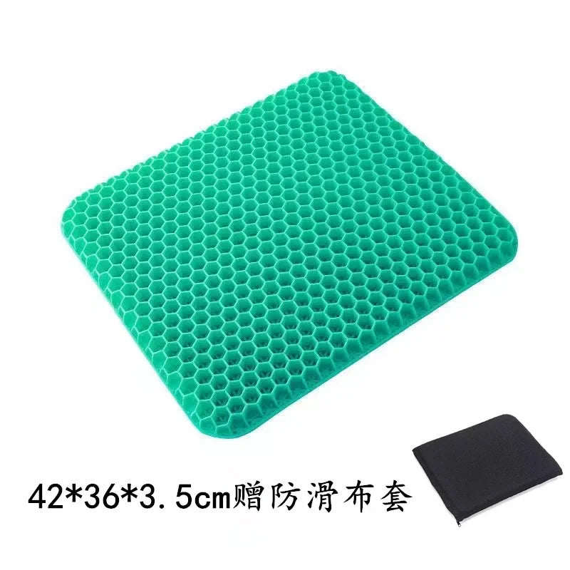 Gel seat cushion with non-slip cover,honeycomb design,pressure relief, breathable cooling cushions for car office home summer