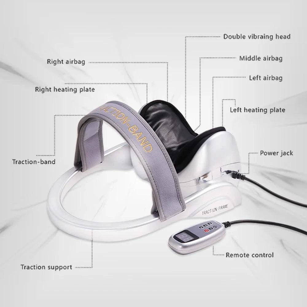 Electric Neck Massager Infrared Heating Airbag Neck Traction Vibration Shoulder Cervical Spine Shoulder Support Massager