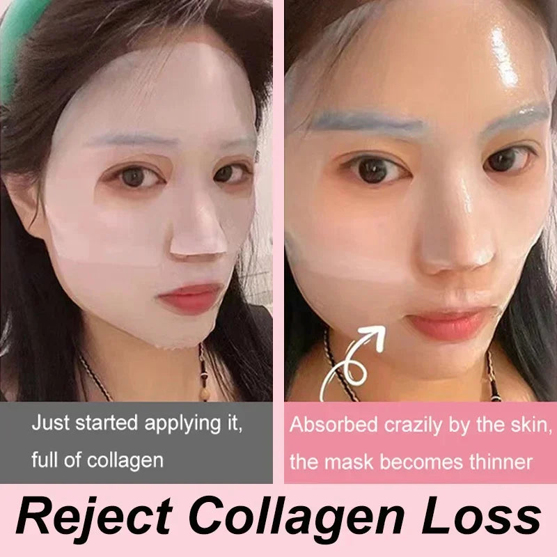 Deep Collagen Mask Facial Shrink Pores Moisturizing Overnight Mask Anti-Wrinkle Hydrating Refreshing Brightening Face Skin Care