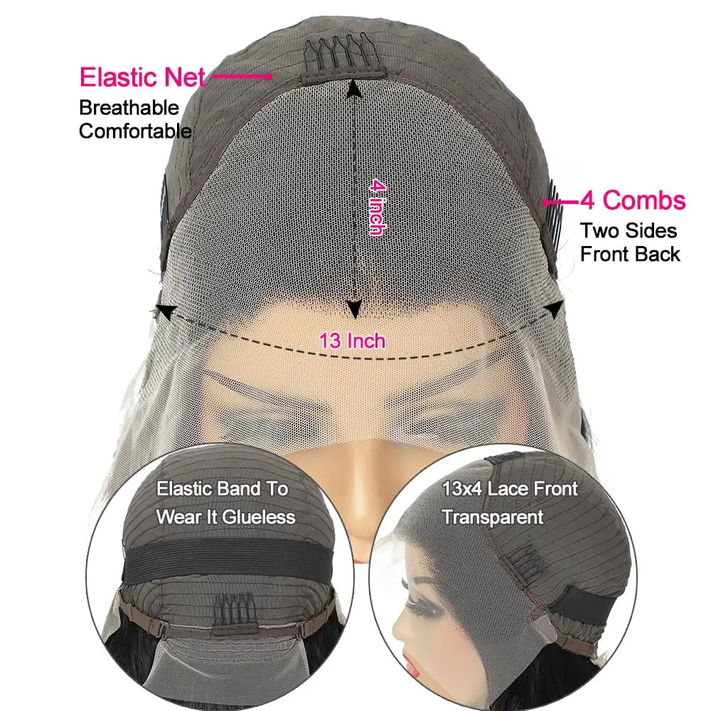 36inch Long Straight Human Hair Wigs 100% Brazilian Remy Hair for Women 4x4 13x4 13x6 Lace Frontal Human Hair Wigs Glueless Wigs