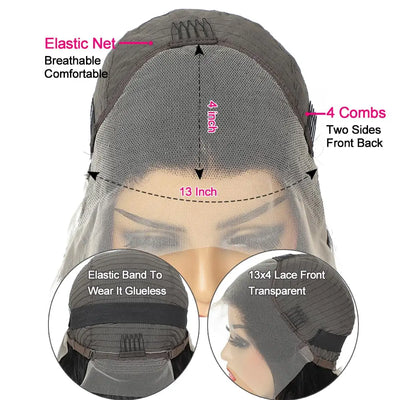 36inch Long Straight Human Hair Wigs 100% Brazilian Remy Hair for Women 4x4 13x4 13x6 Lace Frontal Human Hair Wigs Glueless Wigs