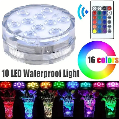 Submersible Led Lights With Remote Battery Operated Underwater Pond Bathtub Hot Tub Spa Swimming Pool Fountain Vases Fish Tank