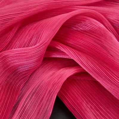 Bright Wrinkled Texture Organza Fabric for Wedding Decoration Background Yarn Floral Design Plastic Fabrics Cloth Diy Sewing