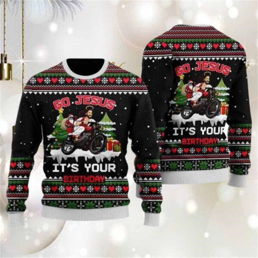 Funny Santa Claus Graphic Ugly Christmas Sweatshirts Autumn Fashion Leisure Y2K Children's Hoodies Men's And Women's Sweatshirts