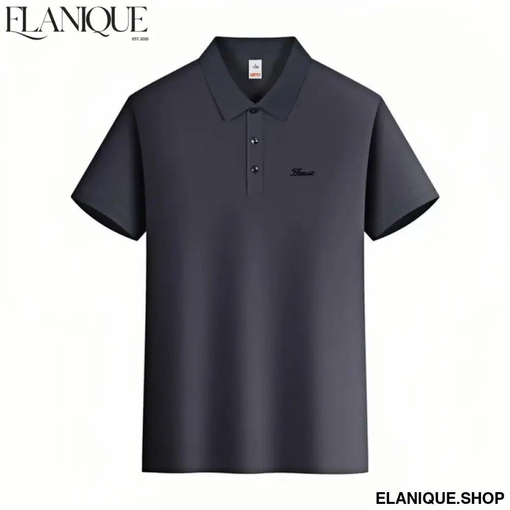 Men’s Embroidered Golf Polo Shirt – Smart Casual Summer Top