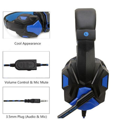 Wired Headphones Gaming Headset for PS4 PS5 Xbox Smartphone PC Laptop 120° Adjustable Noise Cancelling Microphone Gamer Headsets